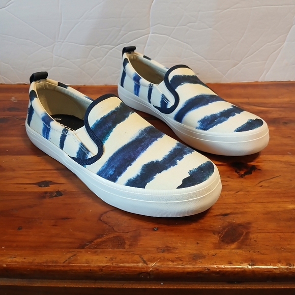 Sperry Crest Twin Gore Tie Dye Stripe Slip On Shoes Women's Size 7.5 M - Picture 5 of 12